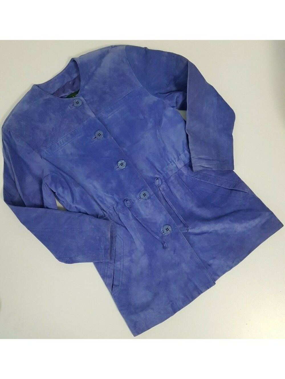 AS IS Danier Suede Leather Jacket Blazer Women's Size XS Extra Small Purple